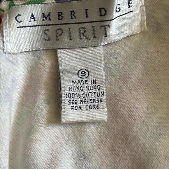 Vintage 90s Cambridge Spirit Sz S Multicolor Sleeveless Floral Belted Midi Dress - Picture 5 of 6